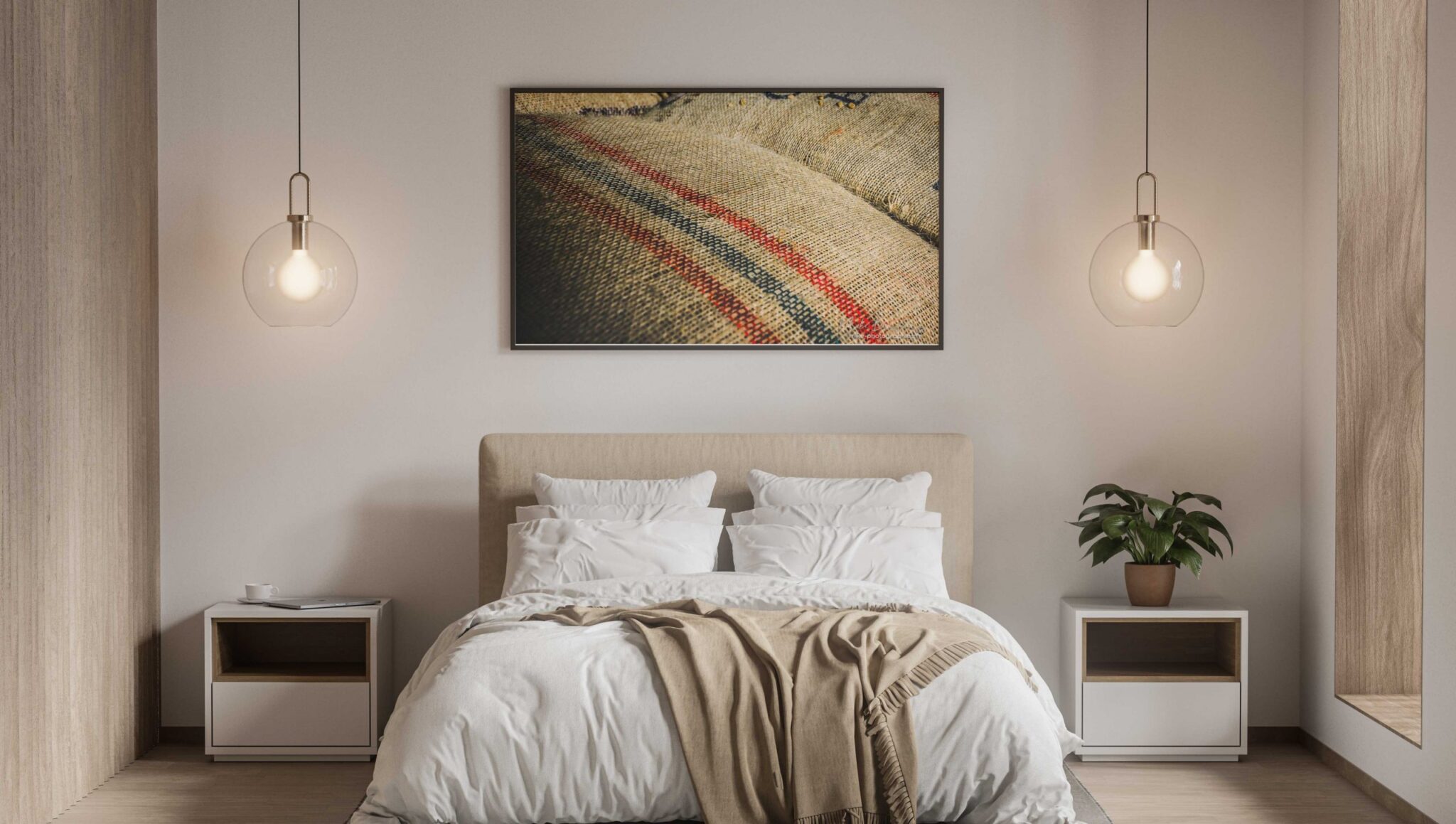 Chambre_claire, Déco, Décoration, Décoration d'intérieur, Home Staging, Tableau photo