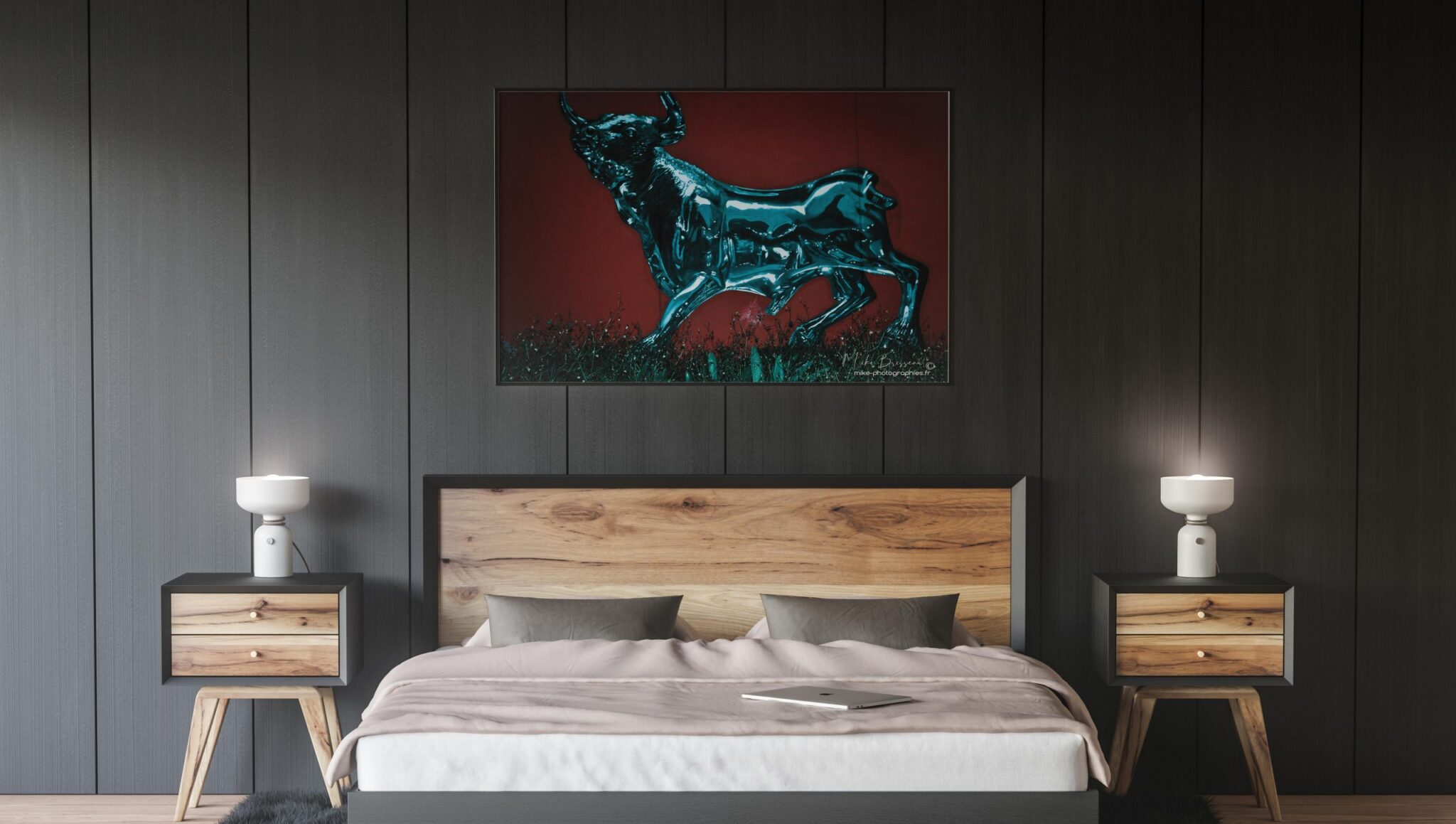 Chambre_sombre, Déco, Décoration, Décoration d'intérieur, Home Staging, Tableau photo
