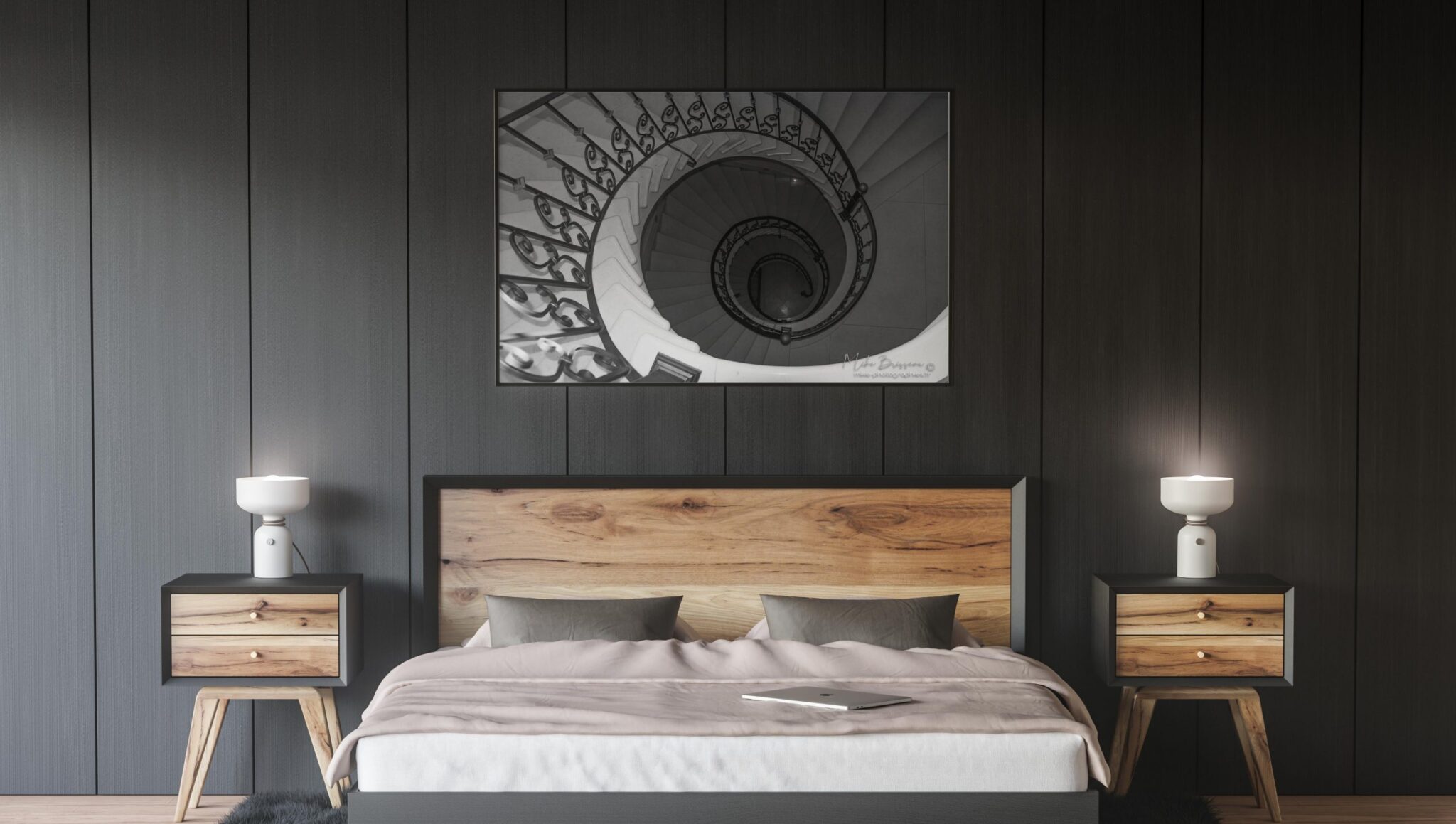 Chambre_sombre, Déco, Décoration, Décoration d'intérieur, Home Staging, Tableau photo