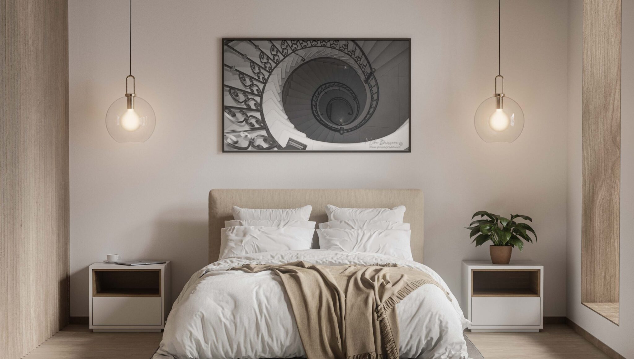 Chambre_claire, Déco, Décoration, Décoration d'intérieur, Home Staging, Tableau photo