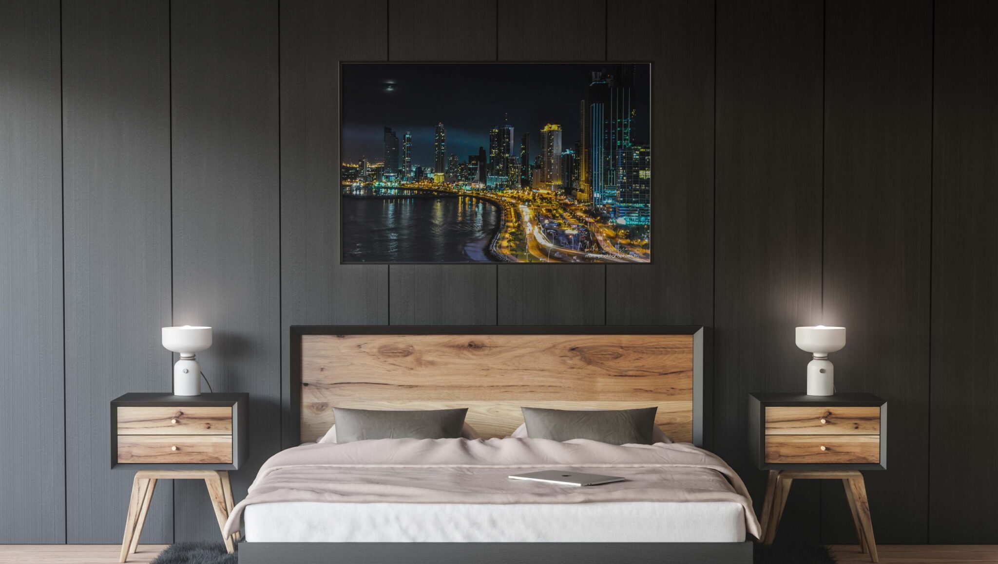 Chambre_sombre, Déco, Décoration, Décoration d'intérieur, Home Staging, Tableau photo