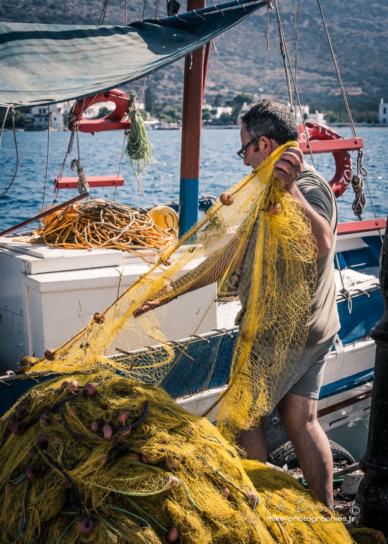 Amorgos, Bateau, Grèce, Humain, Mode de vie, Port_de_Katapola, Pêcheur, condition humaine, humanité, vie