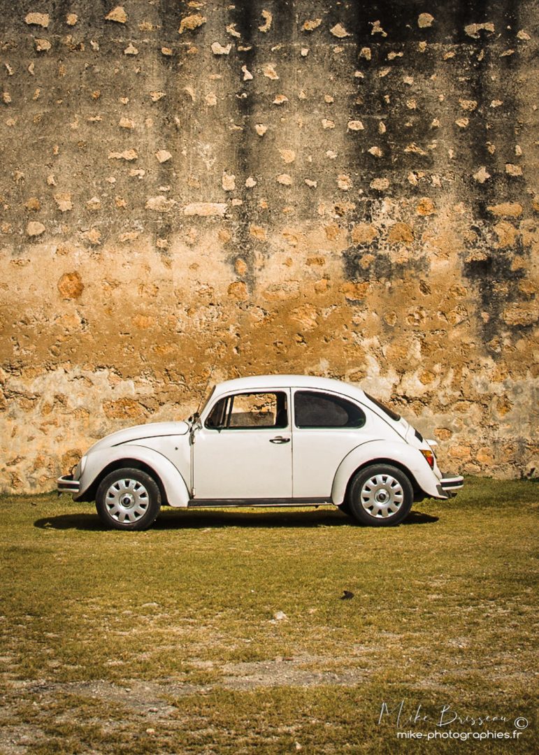 Coccinelle, Eglise, Mexique, Tecoh, Urbain, Ville, Voiture, Véhicule, centre ville, city