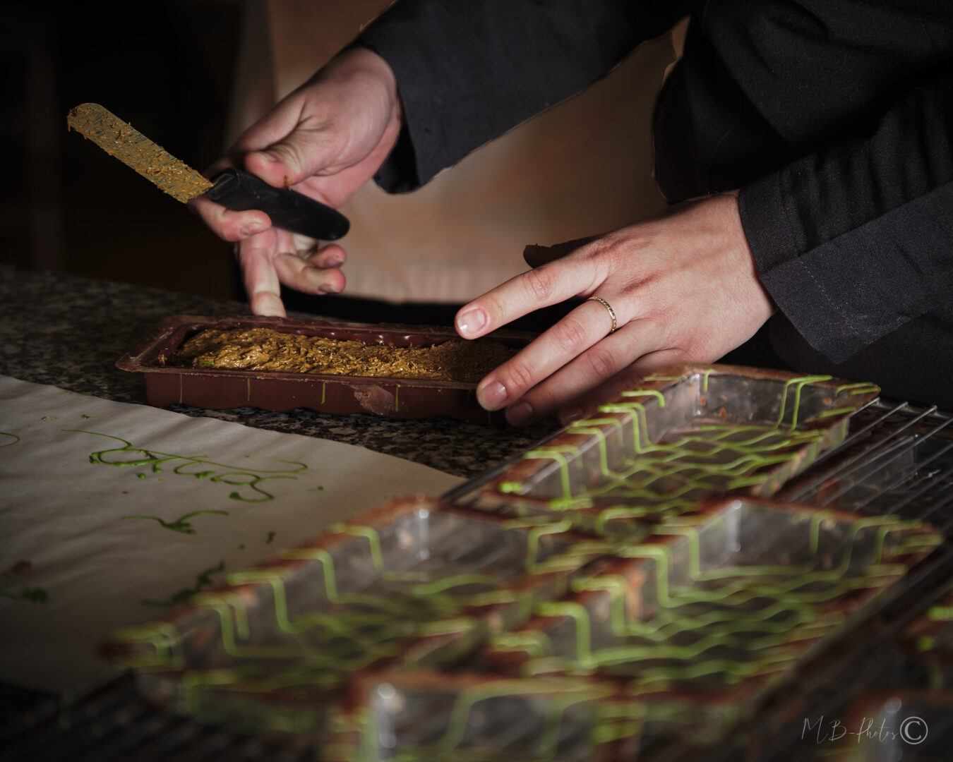 Confection tablette chocolat Dubaï - Joseph Chocolaterie Périgueux